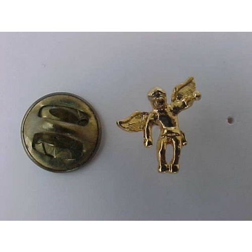 Angel Pin Hat Tack Lapel Gold Plated Angel Pin 1/2"