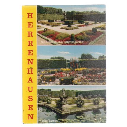 HERRENHAUSEN, HANNOVER, GERMANY used vintage postcard 1976 postmark =