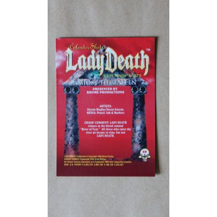 Lady Death All-Chromium Base trading Card # 59 (C) 1994 Chaos Krome comics