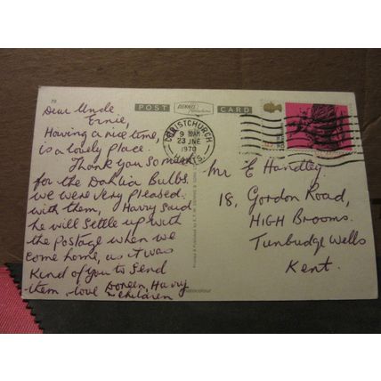 AVON BEACH, MUDEFORD, HAMPSHIRE, used postcard .. by E T W Dennis 1970 pm