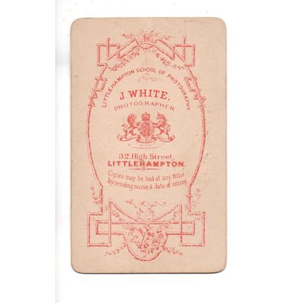 VICTORIAN CARTE-de-VISITE A LADY BY J.WHITE 32 HIGH STREET LITTLEHAMPTON (139)