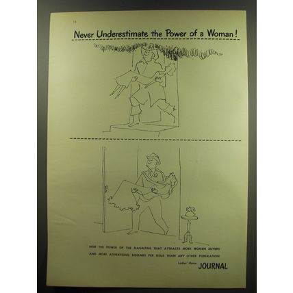 1949 Ladies' Home Journal Magazine Ad - Power of a Woman - Fireman