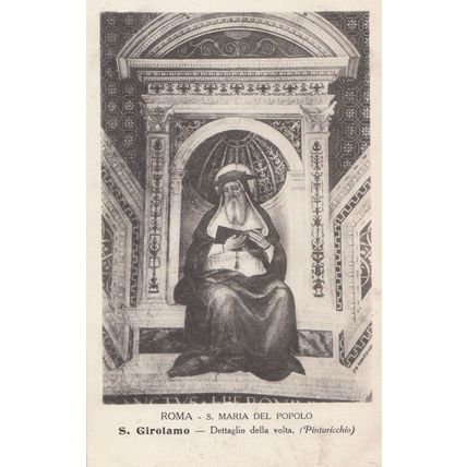 Rome Roma Maria Del Popolo De Saint Girolamo Old Italy Religious Postcard