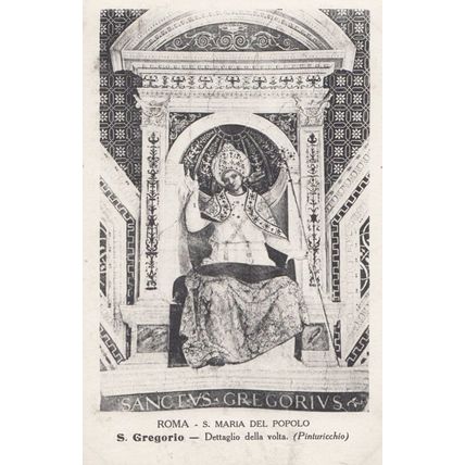 Rome Roma Maria Del Popolo De Saint Gregorio Old Italy Religious Postcard