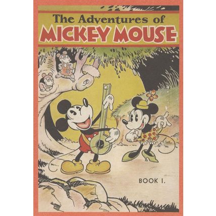 The Adventures Of Mickey Mouse Old Book Minnie Advert Postcard
