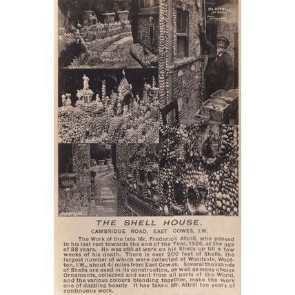 East Cowes Shell House Cambridge Road Old Real Photo Postcard