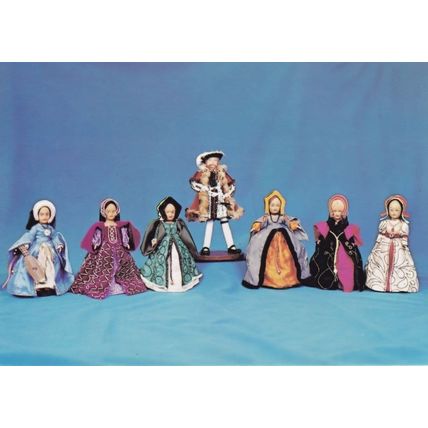 Henry VIII Dolls & All His Wives Isle Of Wight Museum Postcard