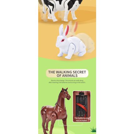 Free Shipping Battery Operated Simulation Animal Animal Rabbit Zebra Horse Milk