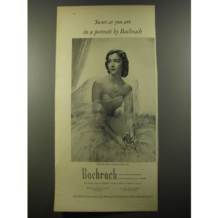 1954 Bachrach Photography Advertisement - Sweet as you are