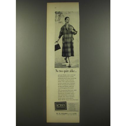 1956 Rodex Coat Advertisement - No two quite alike