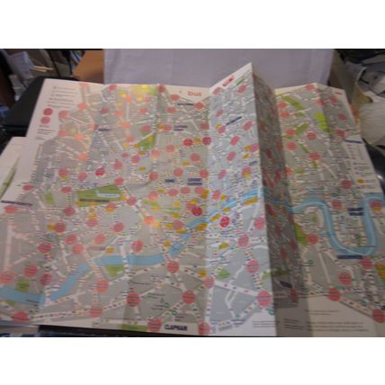 LONDON BY BUS, 2012 pocket sized London sheet map and underground #