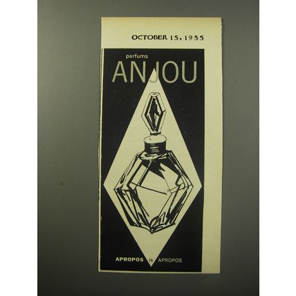 1955 Anjou Apropos Perfume Advertisement - Parfums Anjou