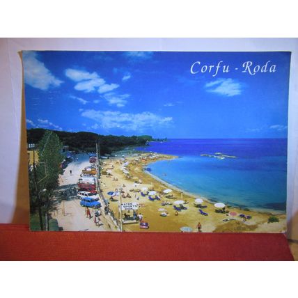 RODA, CORFU, GREECE used postcard 1999 stamp #