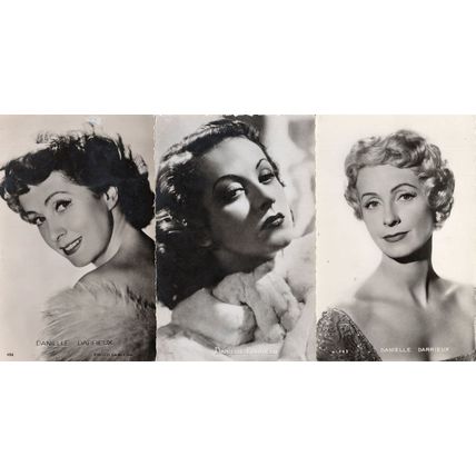 Danielle Darrieux French Film Actress Sam Levin 3x Photo Postcard s