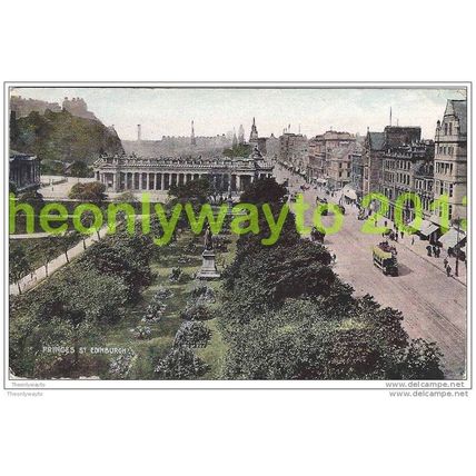 PRINCES STREET, EDINBURGH, SCOTLAND, 1907 (2), Postcard