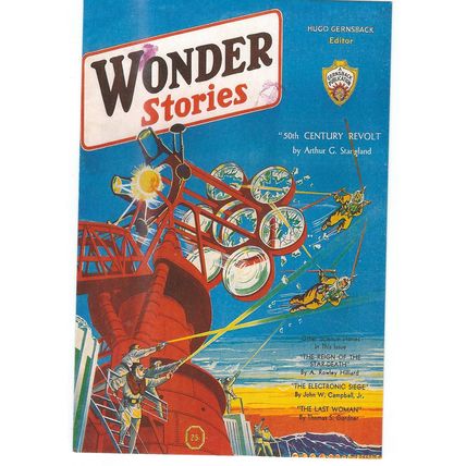 COMIC BOOK FRONT ARTWORK WONDER STORIES PUBL IN UK CARD NO 10064674