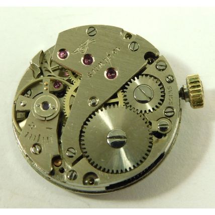 Antique AS Arthur Schnegg 970 15 Jewel Wristwatch Movement Working Everite Dial