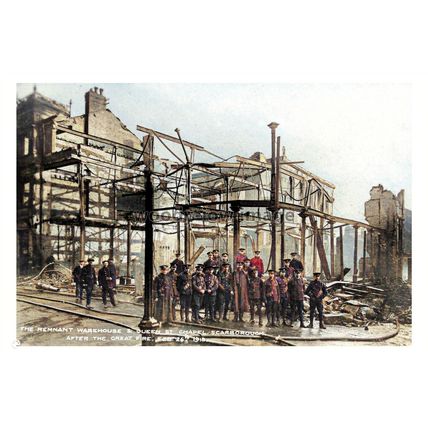 ptc3650 - Yorks - Warehouse & Chapel after the fire 1918 Scarborough - print 6x4