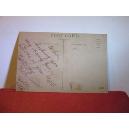 A HAPPY BIRTHDAY .. used antique postcard small breed dogs =