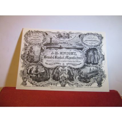 J. H. KNIGHT, BRUSH & BASKET MAKER, SOUTHAMPTON MUSEUM unused postcard =