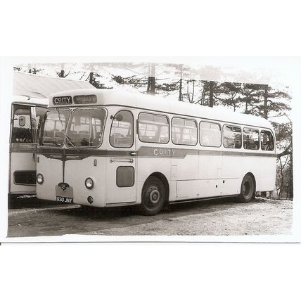 Black & White Photograph of Coity Motors of Coity near Bridgend - 630 JNY