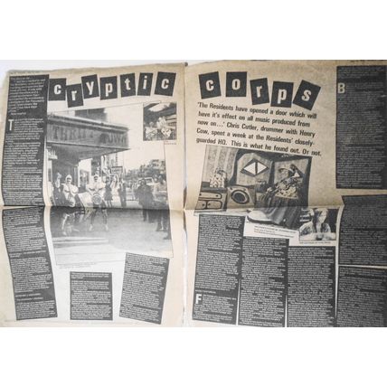 The Residents & Cryptic Corps - original, Sounds May 13, 1978 + Blue Oyster Cult