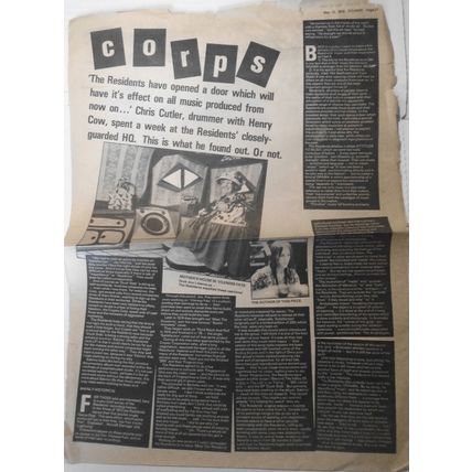 The Residents & Cryptic Corps - original, Sounds May 13, 1978 + Blue Oyster Cult