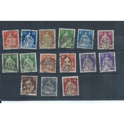 Switzerland stamps. 1908 etc Helvetia seated used lot. CV £50+ (AG927)