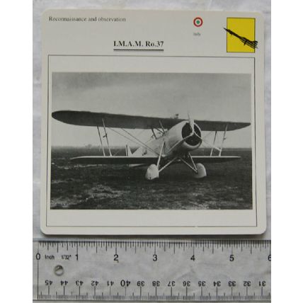 I.M.A.M.. Ro.37 - Italy - Reconnaissance & Observation - Collectors Club Card