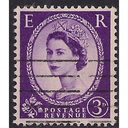 GB 1958 QE2 3d Lilac Wilding Wmk 179 SG 575 ( J204 )