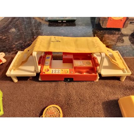 Old Vintage Fisher Price Play Family Car & Camper # 992 100% Complete 1980