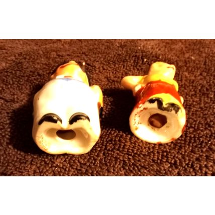 Old Vintage Jiggs & Magie Salt & Pepper Shakers 2 1/2" Tall 1930/40s