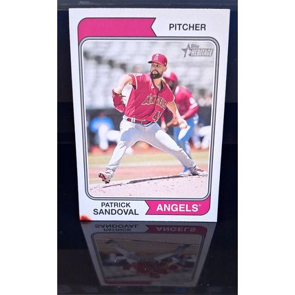 PATRICK SANDOVAL 2023 TOPPS HERITAGE BASEBALL CARD #198