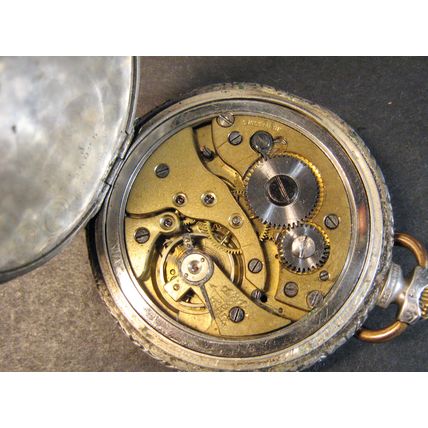 Antique SWISS = AMALPA = Watch Sterling Silver 800 Pocket Watch 15 jewels 1900's