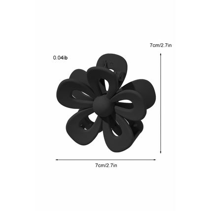 Black Sweet Hollowed Flower Shape Claw Clip