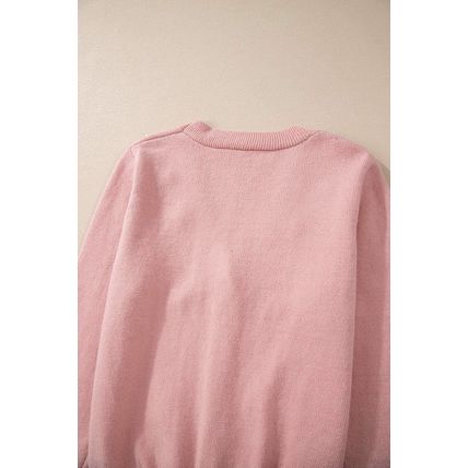 Sepia Rose Textured Knit Pearl Beaded Button Up Cardigan
