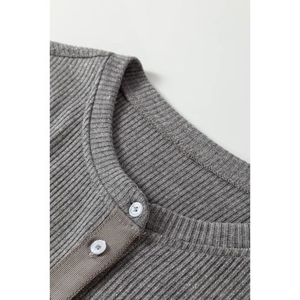Sleet Ribbed Knit Button Down Slim Cardigan