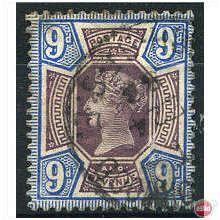 1887 SG209 9d Purple & Blue Fine Used