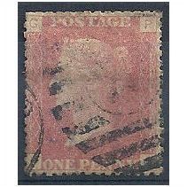 1858 SG43 1d Red Plate 149 Good Used Check Letters "PG".