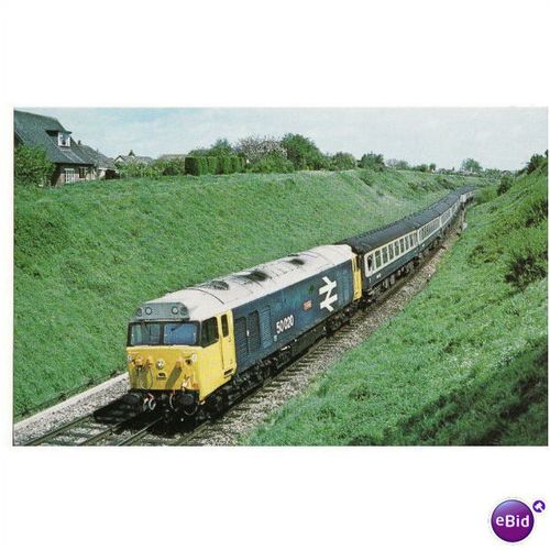 Railway Postcard BR Class 50 50020 Revenge HONITON 1981 Diesel Loco