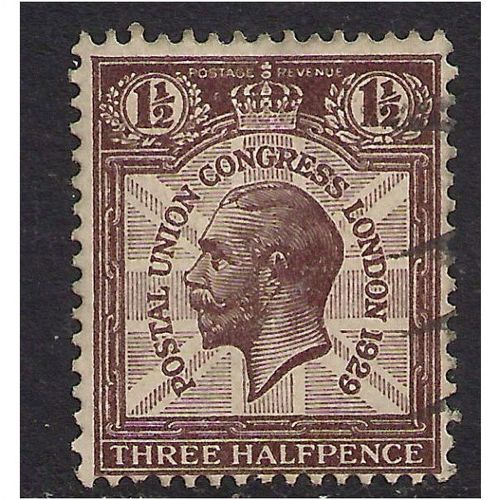 GB 1929 KGV 1 1/2d Brown 9th UPU SG 436 (G184