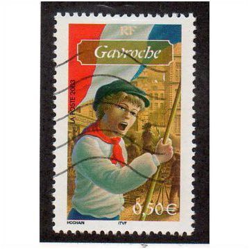 FRA 2003 50c 'LITERATURE - GAVROCHE' FINE USED (EBID20-465)