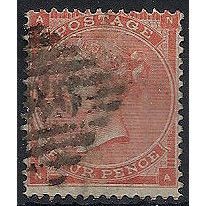 1862 SG79 4d Bright Red Good/Fine Used Check Letters "NA".