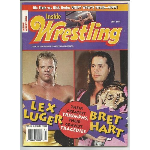INSIDE WRESTLING MAY 1994 LEX LUGER / BRET HART