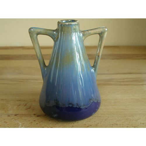 Continental Pottery Blue Lustre Bud Vase