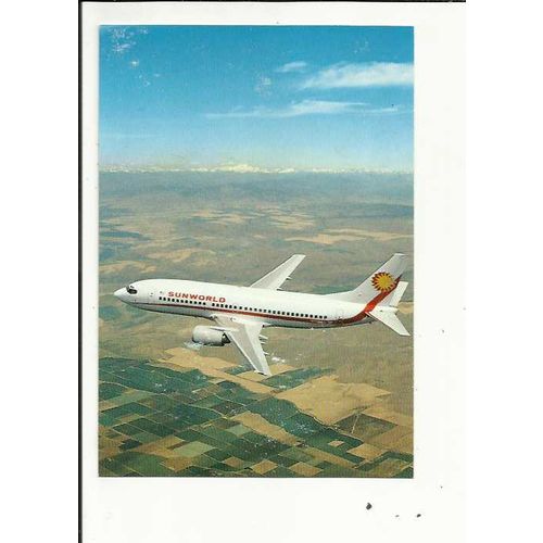 Aviation SUNWORLD BOEING 737-300 Postcard by Editions P.I. (432)