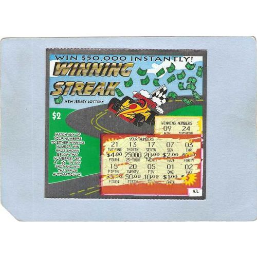 New Jersey Generic Sport Auto Racing New Jersey Instant Lottery Ticket Win~359