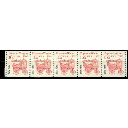 2261 16.7c Popcorn Wagon Very Fine MNH Dry Gum PNC 1/5 P0731