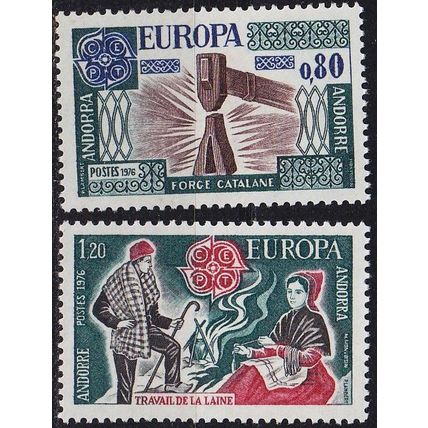 ANDORRA FRANZÖSISCH [1976] MiNr 0274-75 ( **/mnh ) CEPT