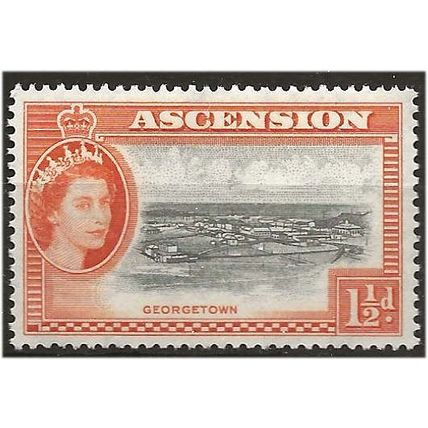 Ascension Island 1956 SG59 1 1/2d Black & Orange Unmounted Mint ..